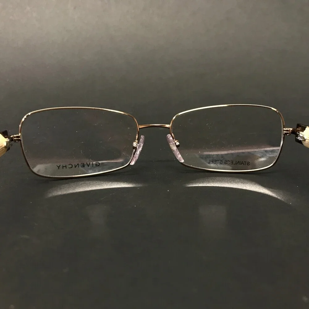 Givenchy Eyeglasses Frames VGV 204 COL.SCCX Brown Beige Horn Rectangle 53-16-135